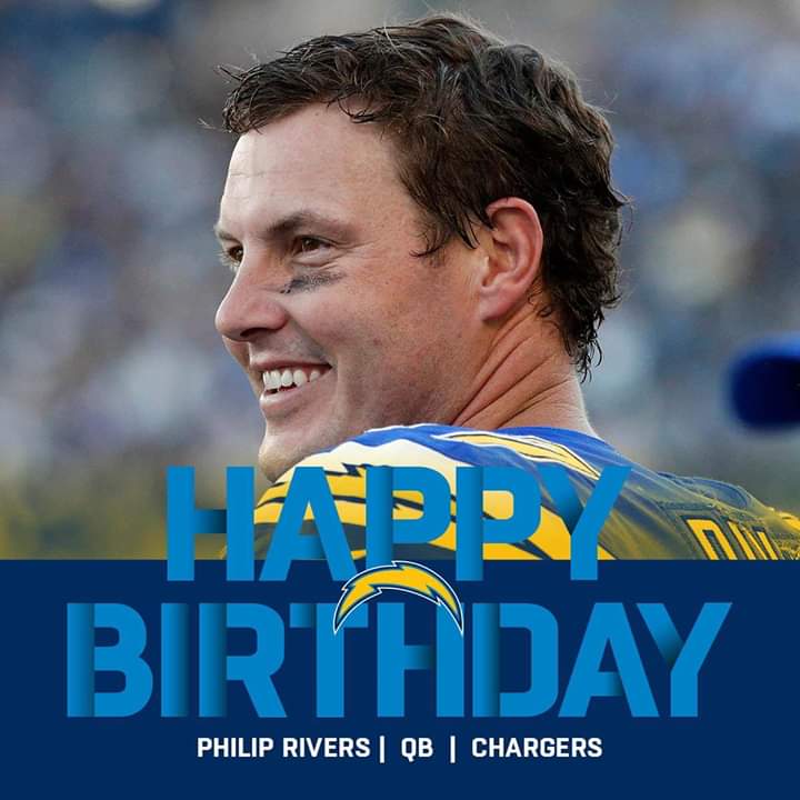 HAPPY 37TH BIRTHDAY to the 7x Pro Bowler... Los Angeles Chargers QB Philip Rivers!  