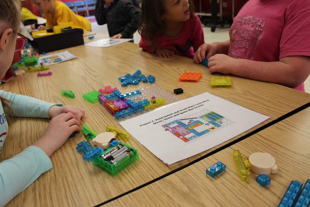 #HourOfCode at our elementary was a huge hit this week!  Here, our littlest learners take on circuitry to build and learn!  Our older kids loved their time on code.org
