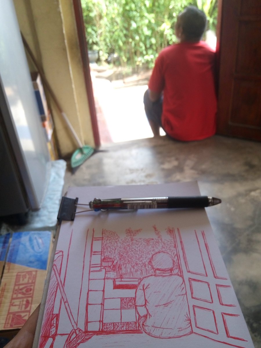 masitarts's tweet photo. He's not crazy, he only need a cares and support for his life. 

#sketchbook #man https://t.co/ho42HiepKX
