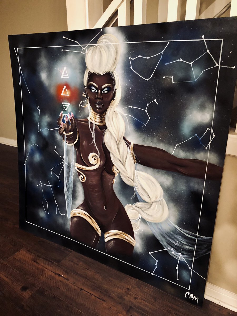 Ciara_BaduMonae's tweet photo. “Alpha & Omega”
4ft X 4ft
Acrylic on Plywood
#ciarabadumonae #ciarasanders #art #artist #blackart #blackartist #artthatinspiresme #blonde #wakanda #blackpower #blackexcellence #stars #glitter #blue #space #spacey #astroworld #astronomy #constellations #zodiacs #zodiacsigns https://t.co/9Ye8BBCqEY