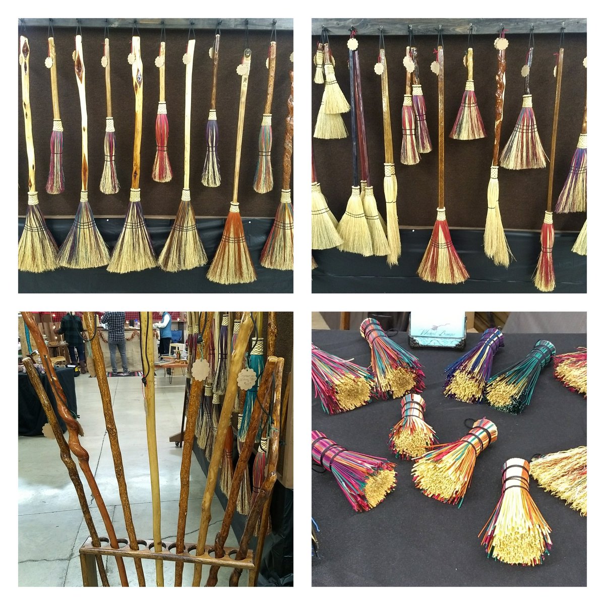 Wickedbrooms's tweet photo. Brooms ready at the Vintage and Handcrafted Holiday Market https://t.co/KVdCkz7grS