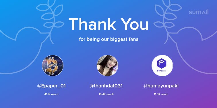 Our biggest fans this week: <a href="/Epaper_01/">Akhmad Kusyairi</a>, <a href="/thanhdat031/">Thành Đạt</a>, @humayunpaki. Thank you! via sumall.com/thankyou?utm_s…