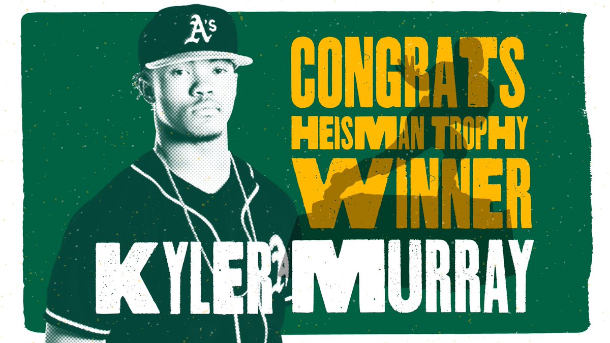 Athletics's tweet image. Turns out, he knew.
Congratulations to the 2018 Heisman Trophy Winner @TheKylerMurray! 
#KylerKnows