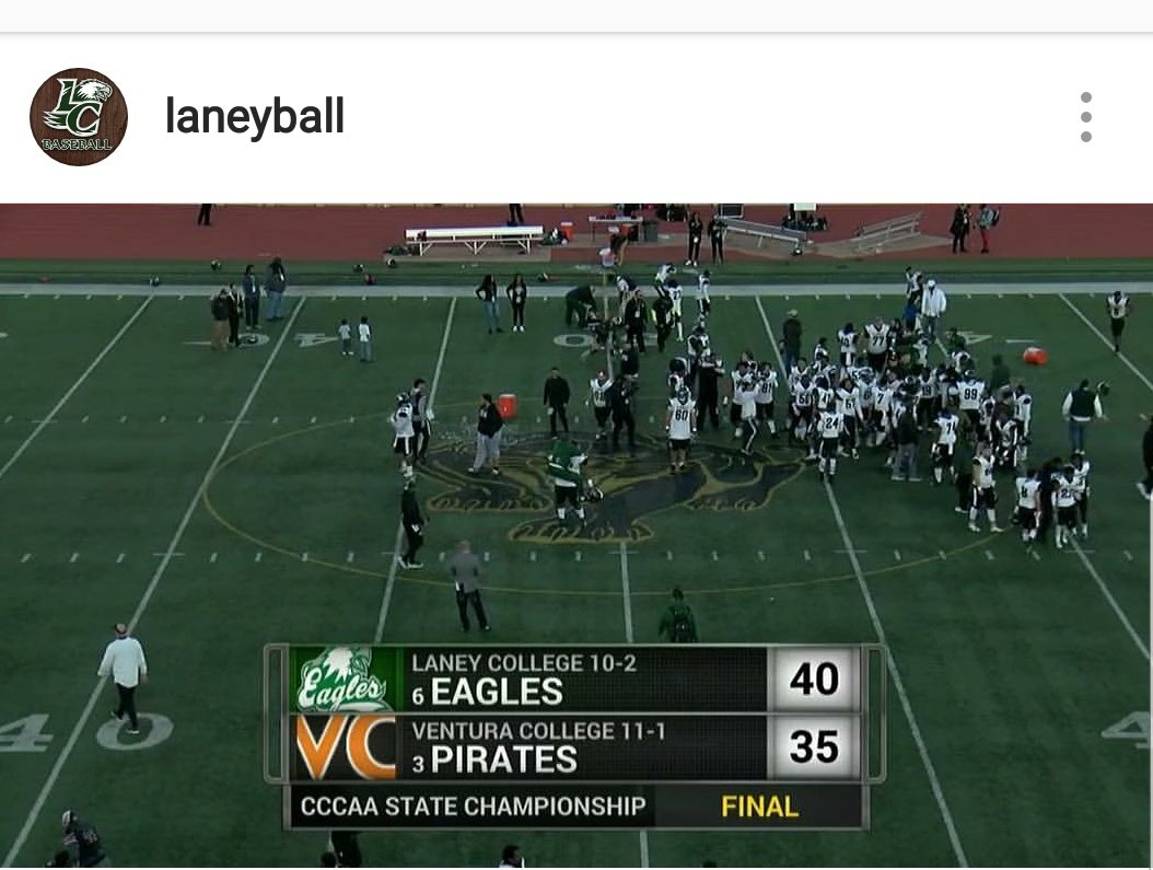 Abel_Guillen's tweet photo. Congratulations to our @Laney_College on your CCCAA State Championship! Go Eagles! Your performance off and on the field makes us proud! #Championship #Champs #communitycollege @PeraltaColleges Continue to soar! #OakD2 https://t.co/iugX9FoDN4