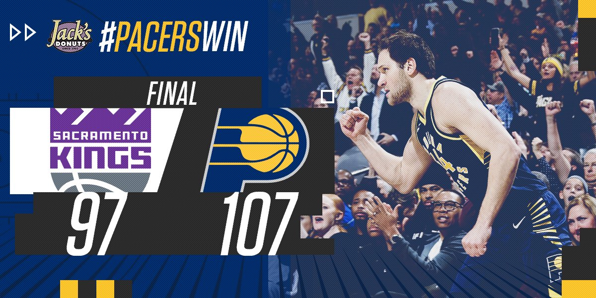 Dominated the 4th quarter to open up the game for a #PacersWin! https://t.co/4CZP2Ozzcb