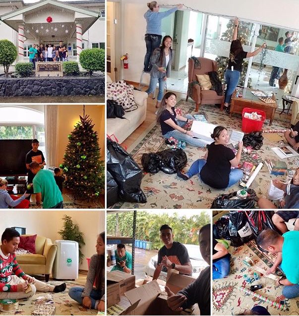 HiAirGuard's tweet photo. Airmen and spouses from the 154th Logistics Readiness Squadron continue to spread holiday cheer volunteering today to decorate and wrap presents at the Ronald McDonald House Charities. #hawaiianairnationalguard #hiairguard #154thwing #hiang #154lrs https://t.co/Y8I30ycgGK