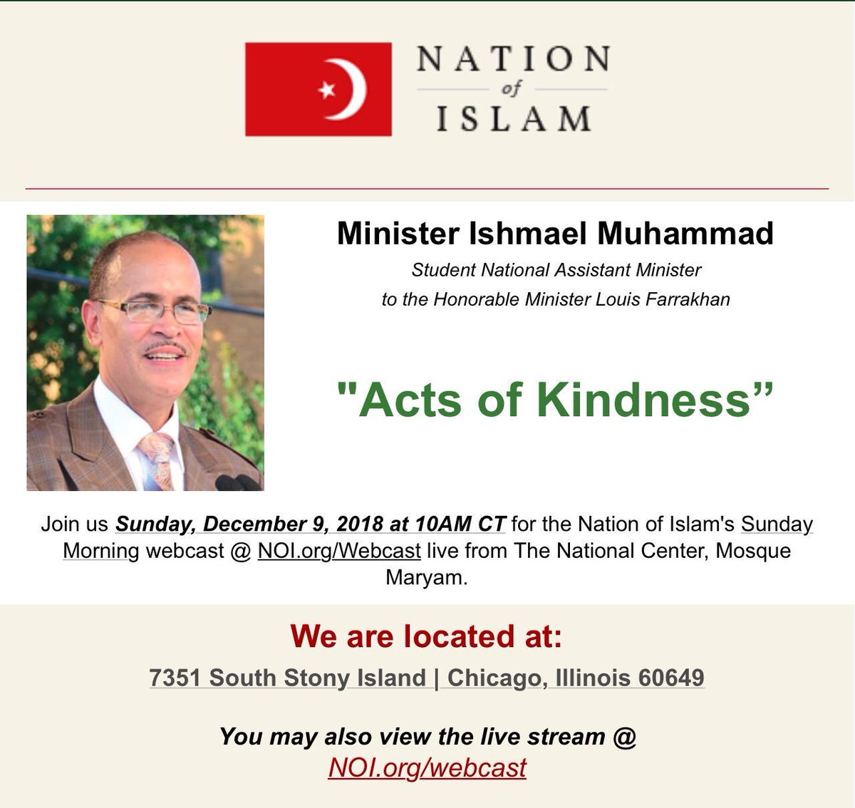 Mosque Maryam On Twitter Tomorrow Morning At 10am Ct Join Us For An Enlightening Message By Minishmael Noisundays