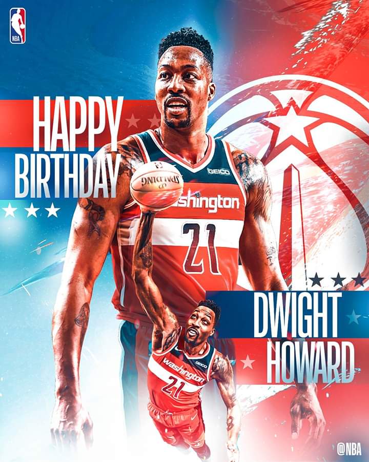 Happy birthday to  Washington Wizards\ Dwight Howard, who turns 33 today!   