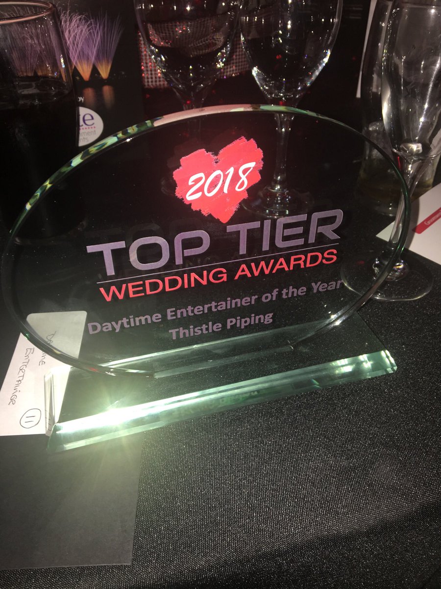 ThistlePiping's tweet photo. Delighted to have won this years Top Tier Awards for Daytime Entertainer of the Year :-) https://t.co/bp3HiAoaLb