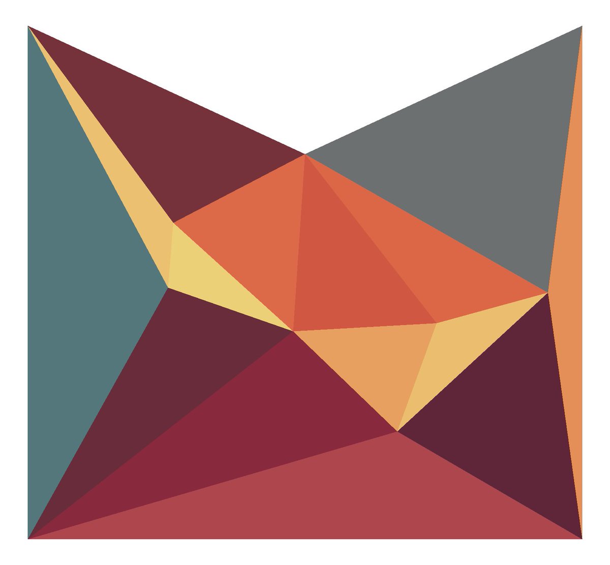 W_R_Chase's tweet image. Made some progress tonight with constrained triangulation -&amp;gt; polygons. Tomorrow is edge detection and image playground 📐🔺🔻#rstats #ArtisticCoding