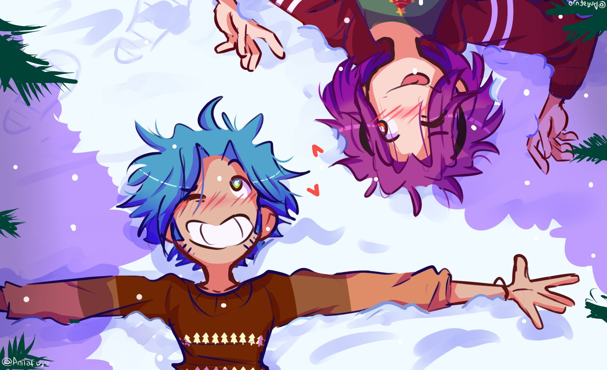 •🍄AnaHí🍄• on Twitter: "#FHS #FNAFHS #bxb Felices Navidades de mi parte🎉 ...