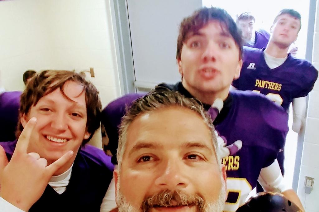 Coach_Acevedo's tweet photo. Your Liberty Hill Panthers Win 35-17 vs La Vernia for the Quarterfinal Championship, keep it rolling boys #TWHD #pantherfootball #pantheroline #pancakes #groundandpound #trenchlife #bink #ourgoalhasnotbeenreached #youareinourway #trapemALL #lockthegate #whereistheball #bucky https://t.co/wdLsmY03gg