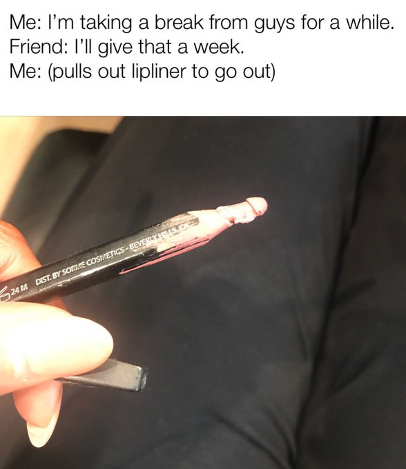 Don&rsquo;t need another dick-straction but my lipliner is thirsty AF 😂😂😂 https://t.co/P5Eww6dk0B<a href="/tag/thursdaythoughts"class="tags"><span>#thursdaythoughts</span></a><a href="/tag/princessdiana"class="tags"><span>#princessdiana</span></a>