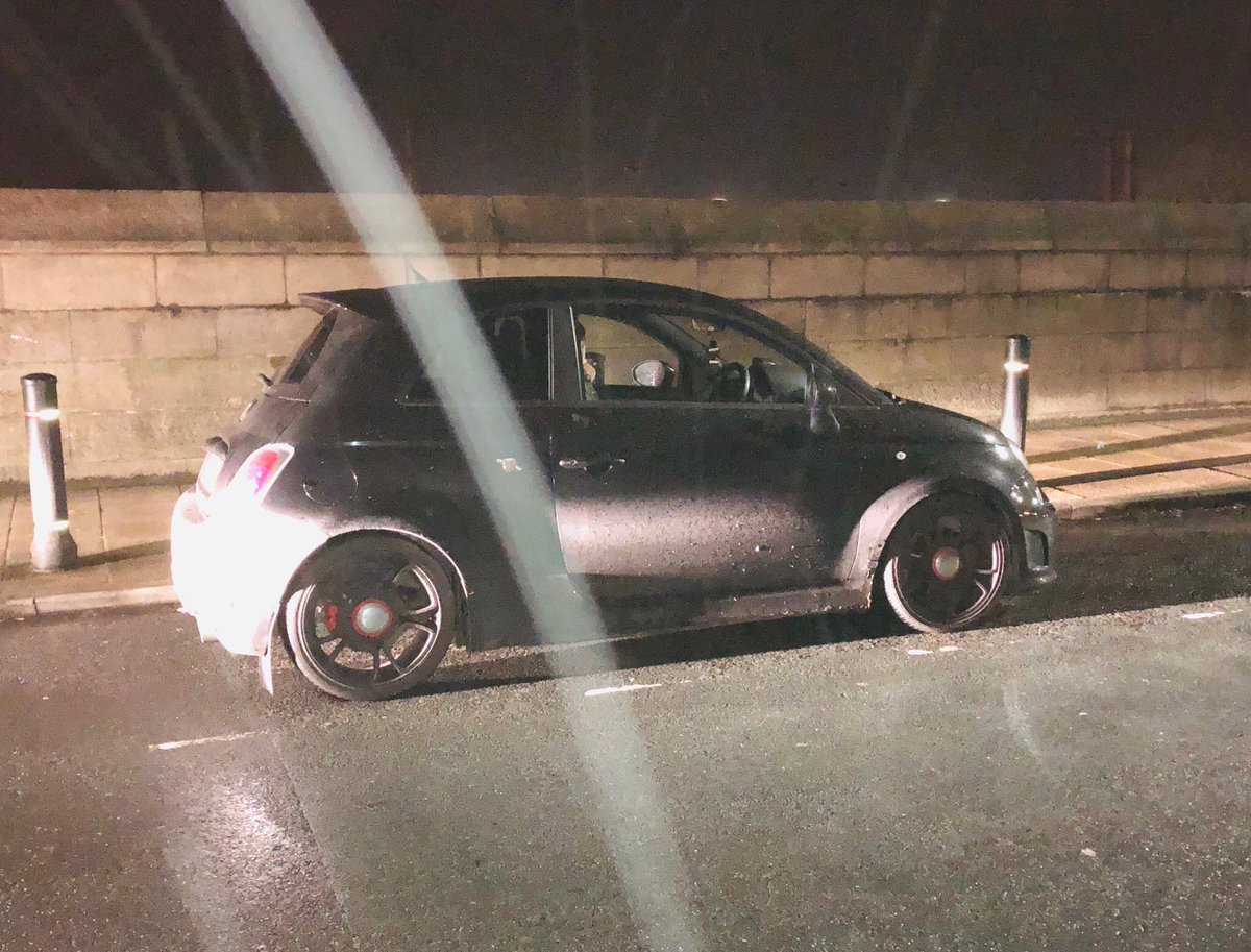 LancsRoadPolice's tweet photo. The young driver of this car broke down in tears when he realised that the decision to drive his mates home from the town centre was a bad one.He provided a breath test of 99 with the legal limit being 35. On our way to Lancaster custody. #fatal4 @LancsPolice #OpSorbus #HO73 https://t.co/qagyeNQhXW