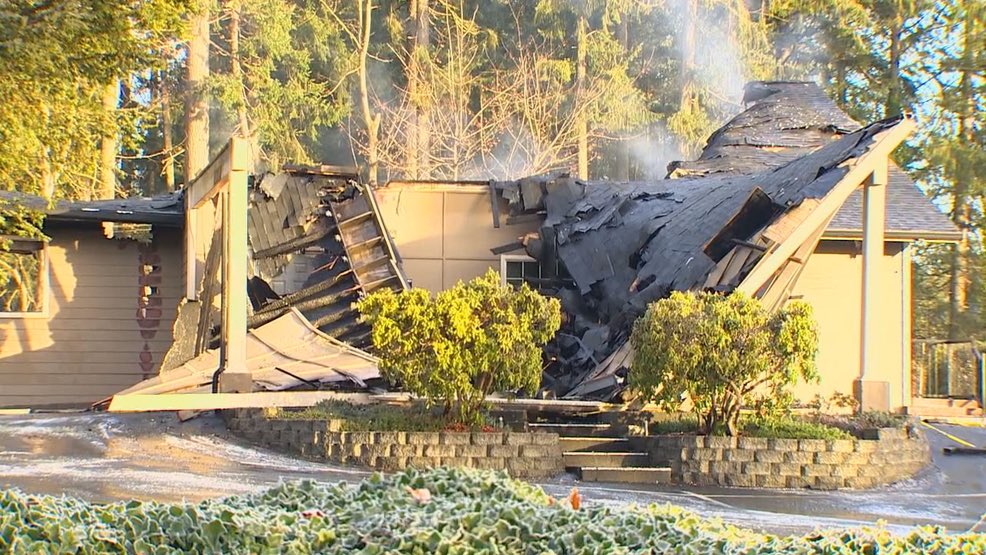 Timay777's tweet image. Kingdom Hall in Lacey Washington burnt down. Police were quick to label it a hate crime when the previous fire here recently was from an electrical issue with a heater.