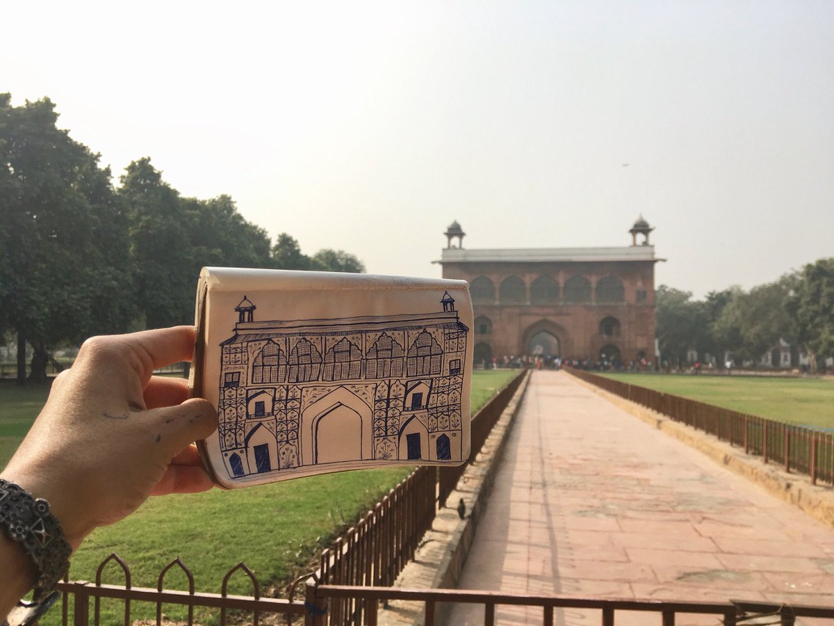 Yesterday was at Naubat Khana inside Red Fort. There was so much detail on the structure!