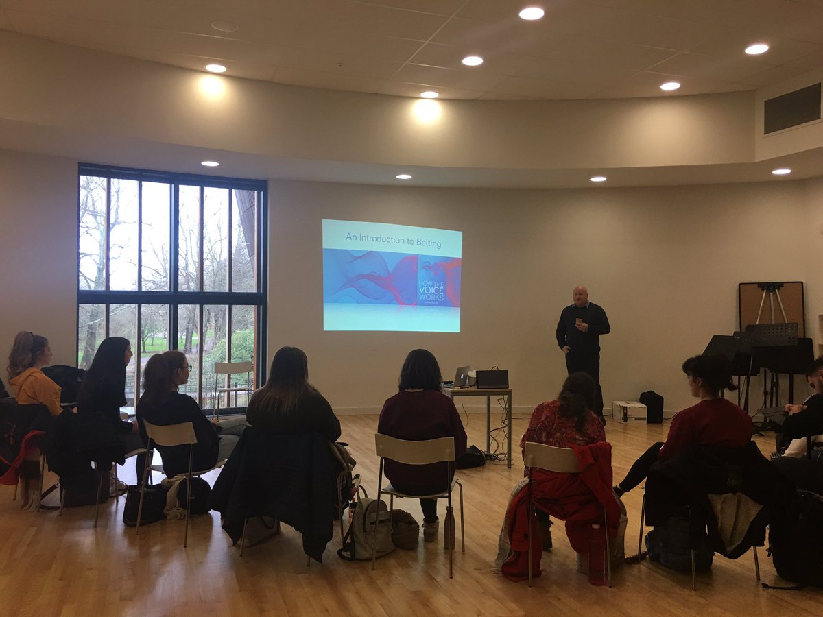 thevoiceworks's tweet photo. Introduction to Belting is ready to go! Looking forward to a great day at the Royal Welsh College Of Music and Drama. #howthevoiceworks #belting https://t.co/JzHgyrzpC5