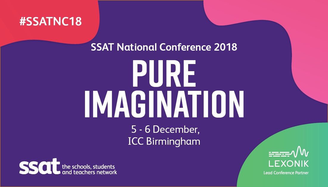 ssat's tweet photo. READ NOW: @Tom_Middlehurst reflects on #SSATNC18 including his conversations with @amanda_spielman &amp; @DavidLammy, and plenaries from @WillGompertzBBC, @priyalakhani, @prestonmissc, @KatyMParkinson @charlottechurch, @AndrewDMorrish and @Morsecat https://t.co/dZm87xvoAH https://t.co/BTkvqFCxaR