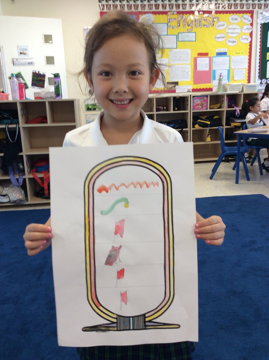 JPS_Year3's tweet photo. 3F have definitely #ownedit ! Look at these amazing paintings where they used line, color and shape to make a cartouche. Super stars ⭐️⭐️⭐️⭐️⭐️ #jpsyear3F #jpsart #jpscc https://t.co/WVhgwp2xfR