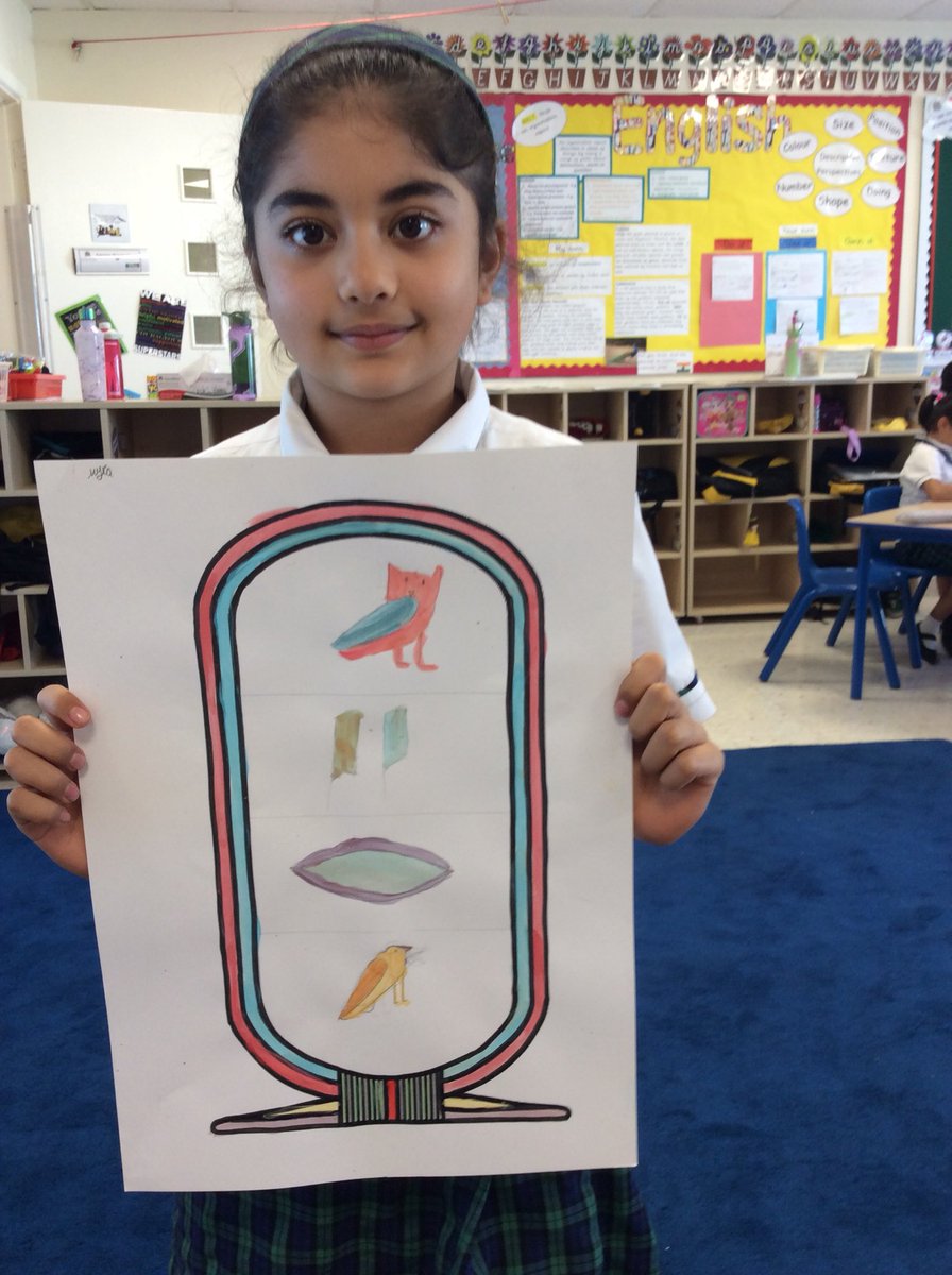 JPS_Year3's tweet photo. 3F have definitely #ownedit ! Look at these amazing paintings where they used line, color and shape to make a cartouche. Super stars ⭐️⭐️⭐️⭐️⭐️ #jpsyear3F #jpsart #jpscc https://t.co/WVhgwp2xfR
