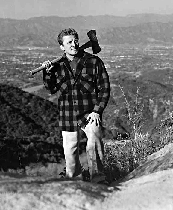 Kirk Douglas, born on this date December 9 in 1916, is 102 today. Happy birthday, Kirk Douglas. Photo by Photofest: Kirk Douglas near his residence in Los Angeles, circa 1950.