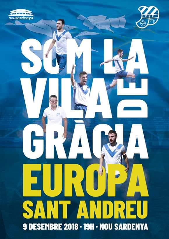 Traperinho's tweet photo. El DERBI es juga avui. Som #VilaDeGràcia. Som-hi, escapulats! Força @CEEuropa!!! #3div5 #futbolcat https://t.co/pMSlhUkJDn