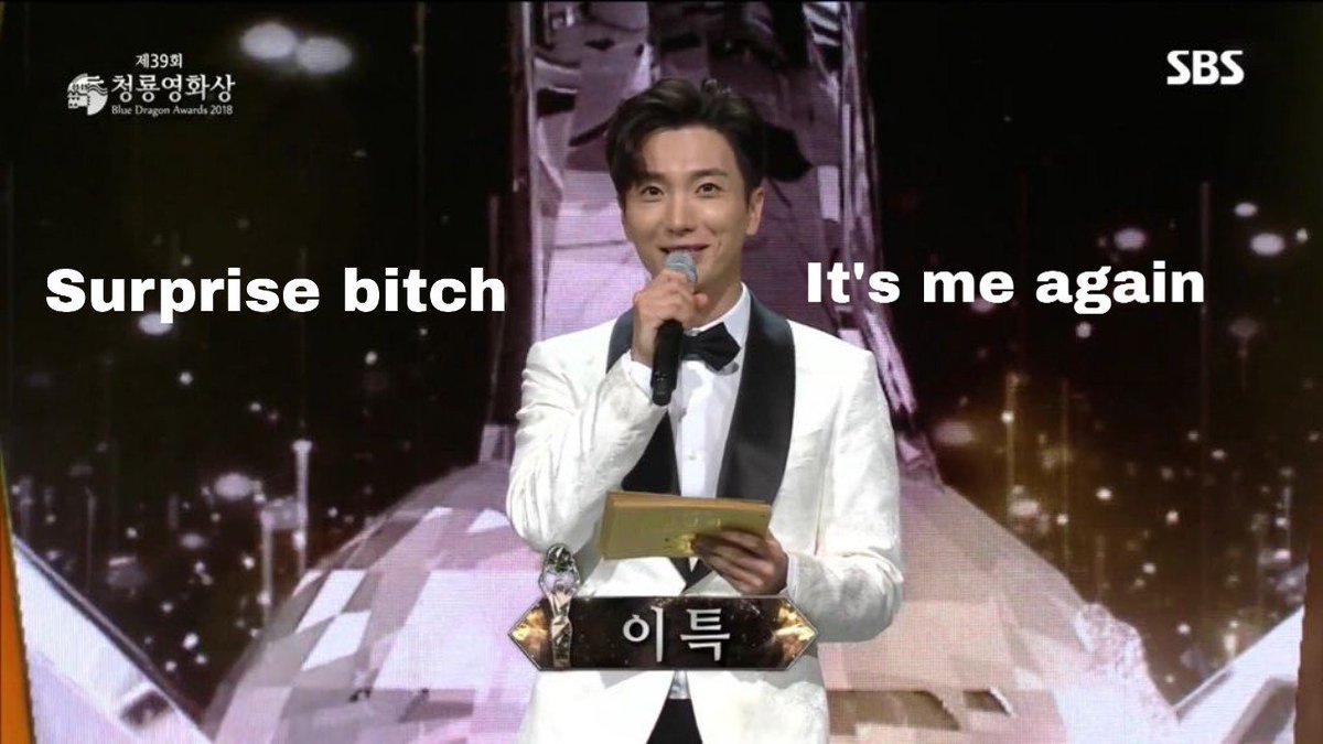 teukquila's tweet photo. Honestly I feel kinda bad for people who don't like leeteuk, like imagine hating someone but everytime you turn on your tv or want to watch a show ur faves are in, this same bitch pops up with his dumbass dimple hosting shit I mean I'd be pressed too he gonna host ur funeral- https://t.co/5BHDdGKKet