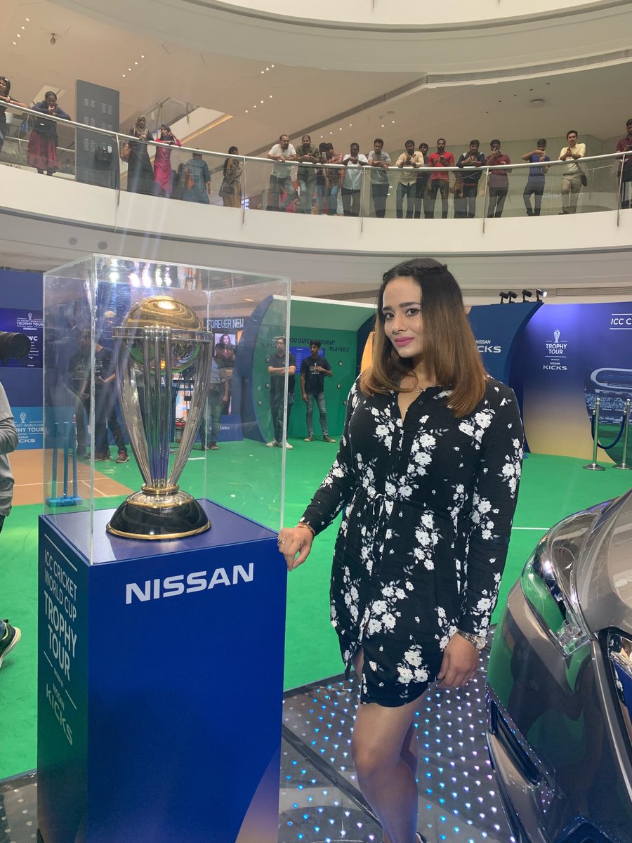 Had so much fun at #CWCTrophyTour Hope you did as well! 🤗 @Nissan_India #NissanKicks