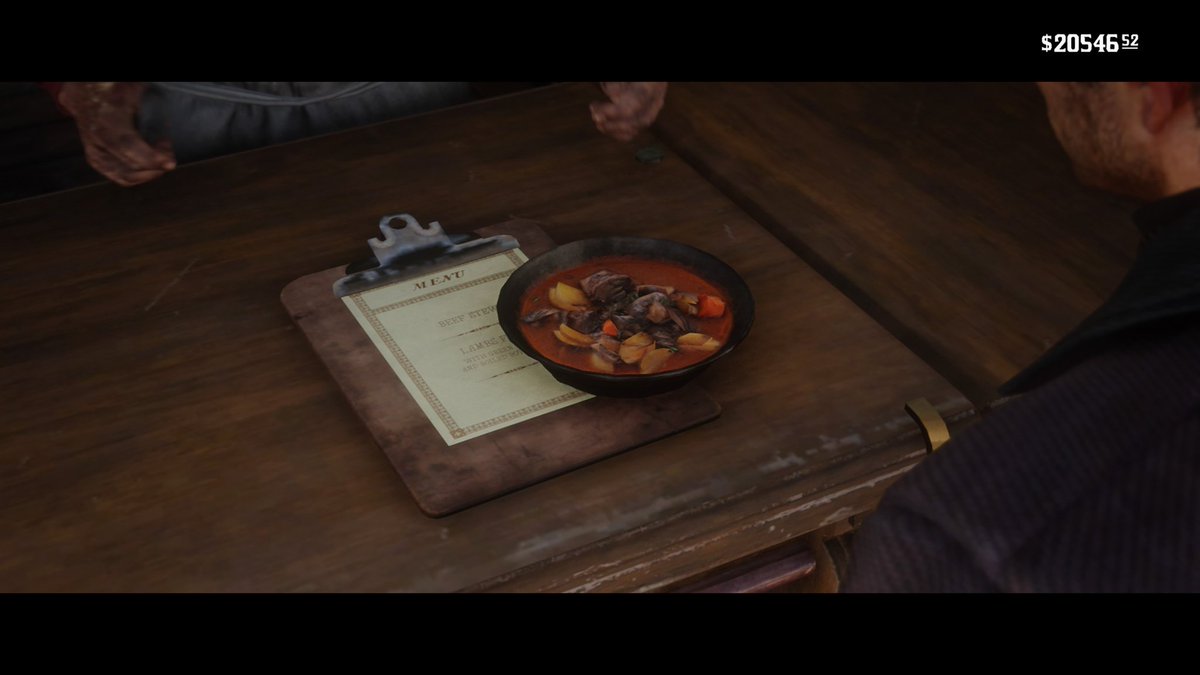 マディガン ベリック Ps4share レッドデッドリデンプション２ Rdr2 Reddeadredemption2 料理 食事 飯テロ 最後 ブラックウォーターから更に西に 恐らく一番遠い場所にあるタンブルウィードにて いかにも西部劇チックな料理チリとなんとこんな