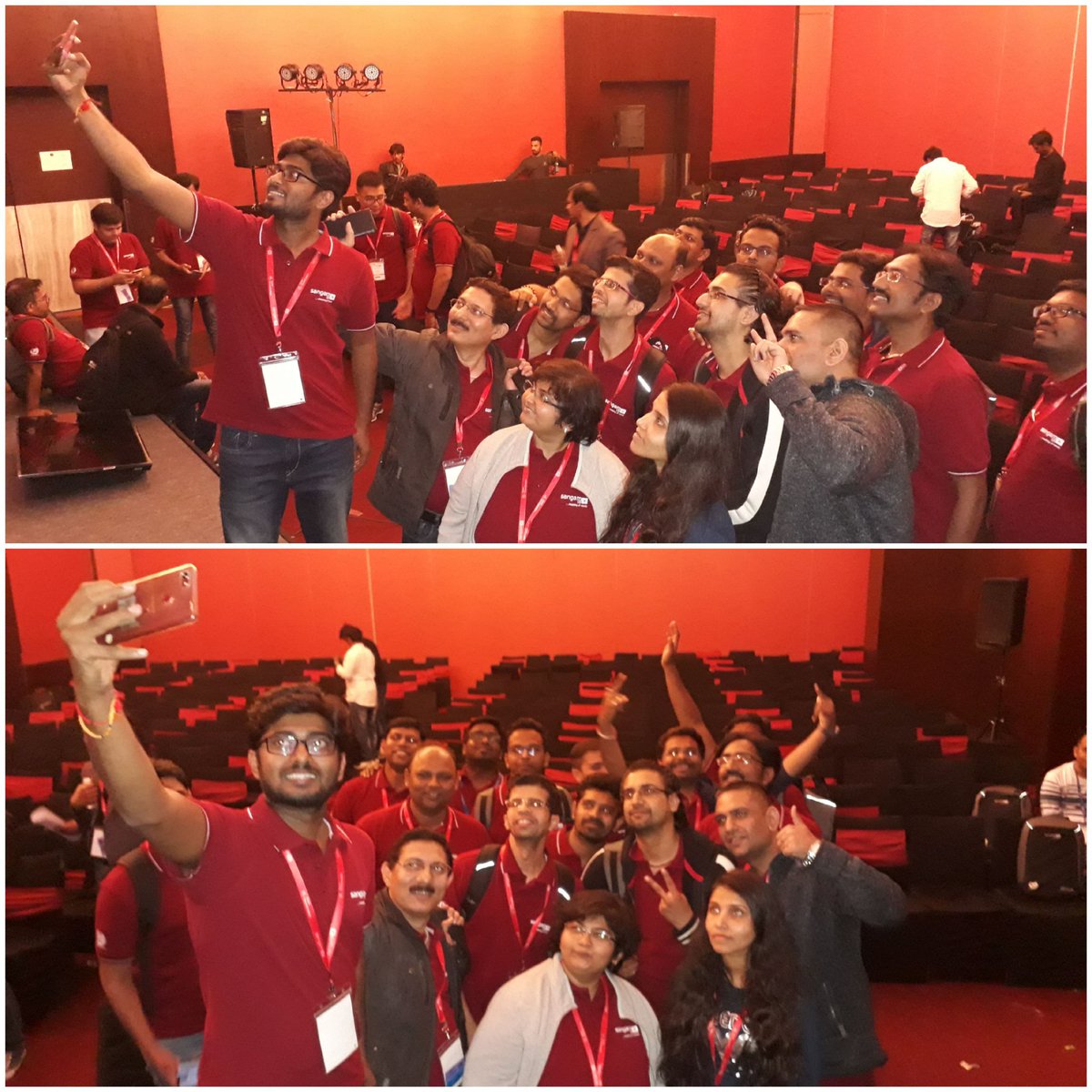 kiran_madane's tweet photo. Excited volunteers of @AIOUG" post Raffle Prizes + Closing" at #Sangam18. https://t.co/WQQ6EU4GfC