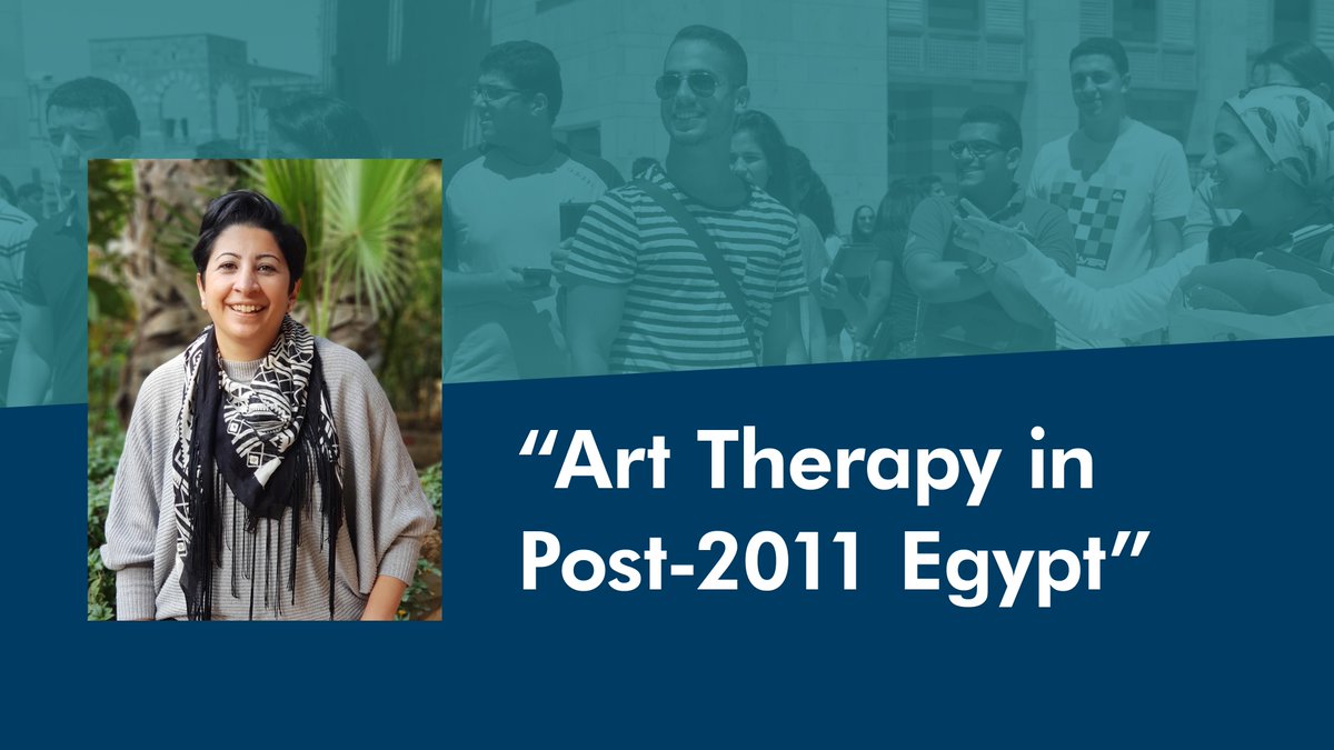 AUC's tweet photo. @carolhammal '07, art psychotherapist, will be delivering the 3rd Provost's Lecture Series for this academic year titled "Art Therapy in Post-2011 Egypt." TOMORROW, Monday, December 10, 1-2 PM; Moataz Al Alfi Hall, AUC New Cairo https://t.co/jeqn3vgKff #ArtTherapy #HappeningatAUC https://t.co/8no4DNglMH