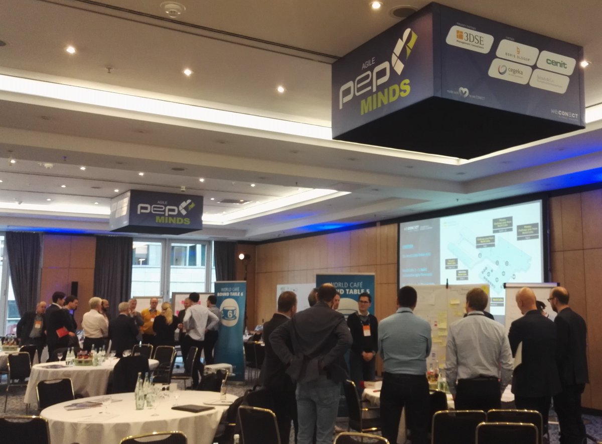 IoTClan's tweet image. Minds crunching and post-its shuffling during the world café sessions at Agile PEP Minds #agilePEP