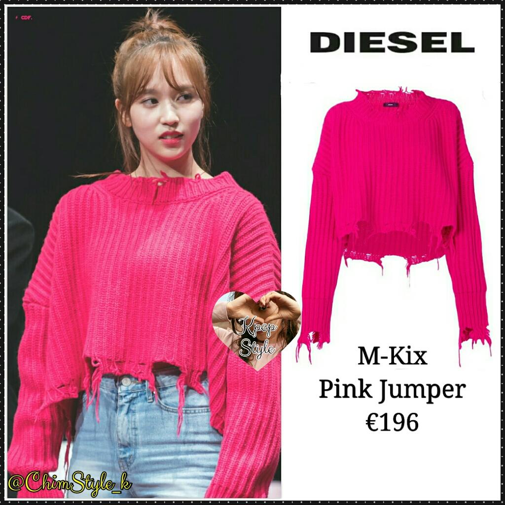 🌸 KPOP STYLE 🌸 on X: 181124 #TWICE's #Mina @ Sinchon Fansign Event ❤️ Top:  DIESEL - M Kix Pink Jumper (€196) #TWICEstyle #TWICEfashion #트와이스 #YESorYES   / X