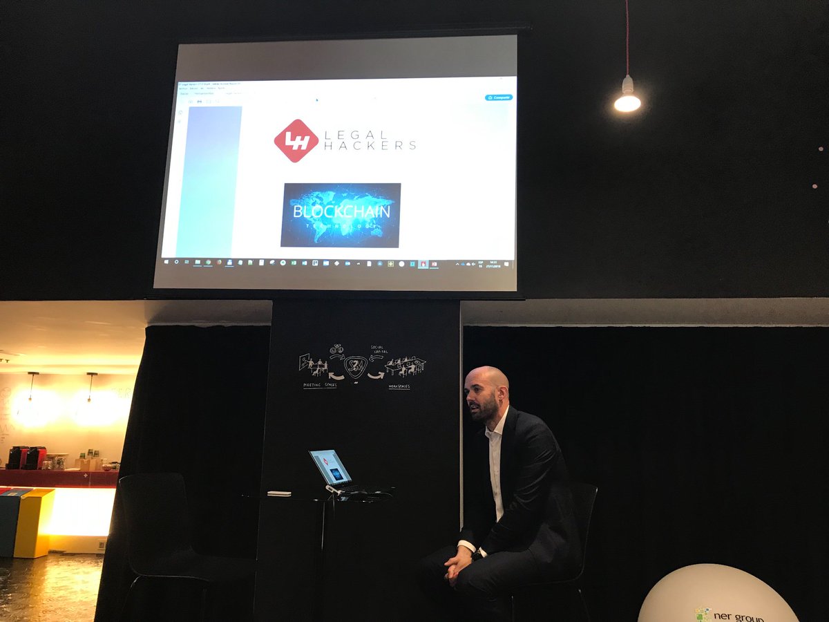 Un lujo de encuentro sobre Blockchain, con <a href="/lander_rubio/">lander rubio</a> en <a href="/IcazaColaboran/">ICAZA colaborando</a>. #LegalHack