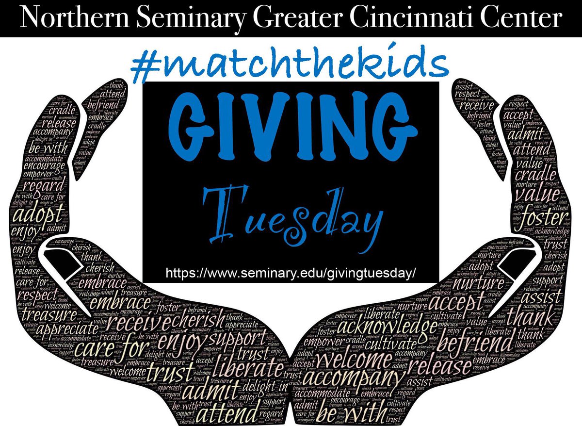 copcincy's tweet photo. Today is #GivingTuesday Let’s #matchthekids @TbcBible and support Northern Seminary’s Greater Cincinnati Center. Give today at https://t.co/61Anu6VZbu. @DrGhayles @andrea1stlady @Dr_Woodard @NkPreacher https://t.co/Ji38m9dWLz
