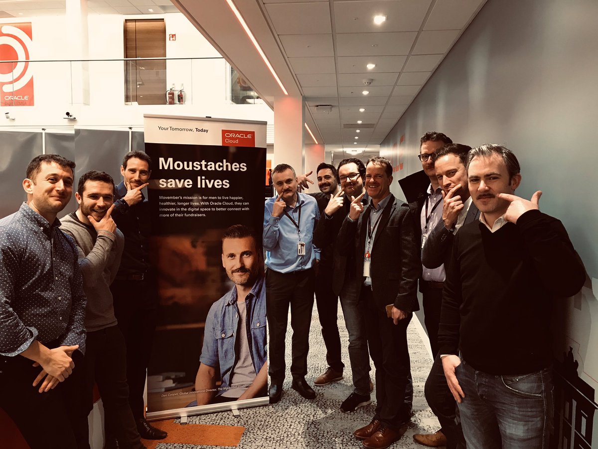 BeckerWhistle's tweet photo. #Movember @Oracle @oracledigital kudos to all Dublin based MoBros for raising awareness and funds for the Movember Foundation https://t.co/fN3EsXQpz1