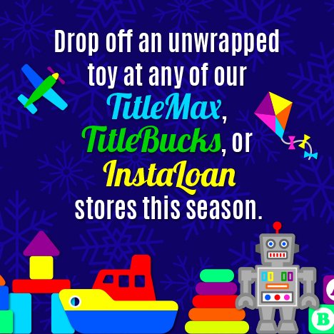 On this National Day of Giving, we’re excited our store locations are drop-off points for toys! Help us deliver smiles to the children in our local communities! #TMXCares #GivingTuesday