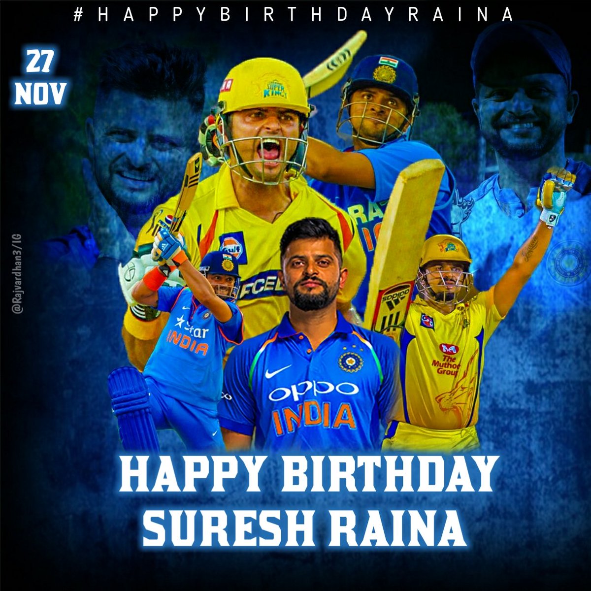 HAPPY BIRTHDAY CHINA THALA SURESH RAINA 