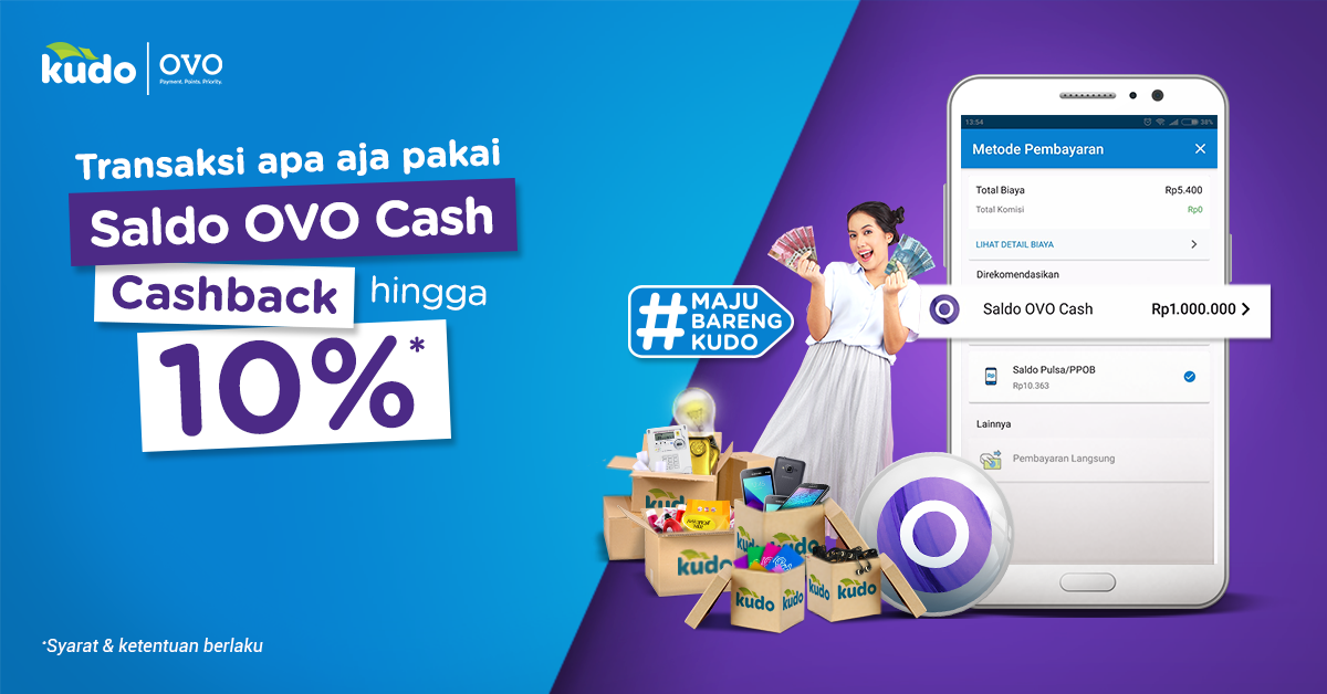GrabKiosID's tweet photo. Dapatkan cashback hingga 10% dari transaksi apa saja pakai Saldo OVO Cash!
Info lengkap, cek aplikasi Kudo kamu sekarang!
Belum download aplikasi Kudo? Langsung klik:
https://t.co/nYrlg58B8p
#MajuBarengKudo #PromoKudo https://t.co/pKe0pxOl2U