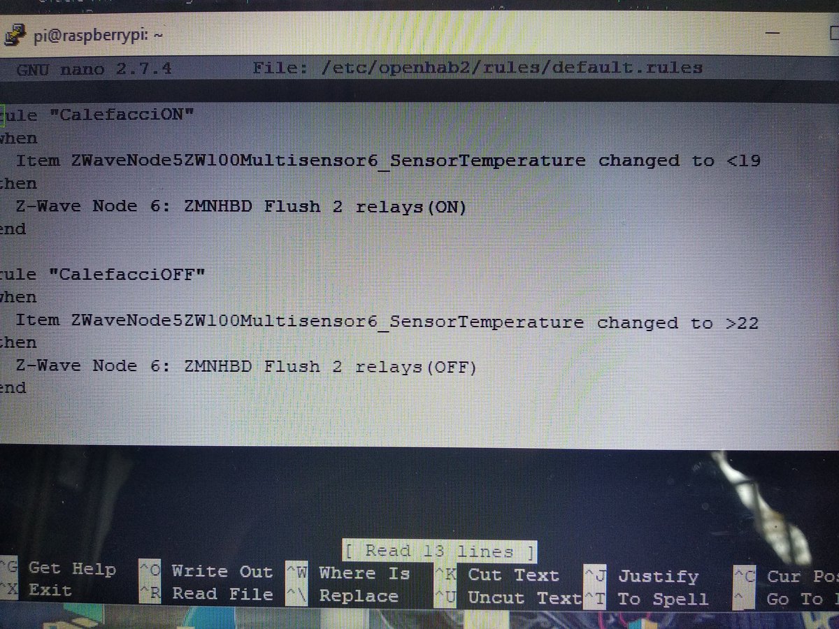 a_cuesta12's tweet photo. Una vez configurado openhab, el servidor y todos los dispositivos, conectamos una #electrovalvula de #knx en nuestro #openhab solo falta romperse la cabeza con las líneas de configuración de reglas #RaspberryPi #2ST3 #RompiendonosLaCabeza #Deinal https://t.co/E71rkzwro4