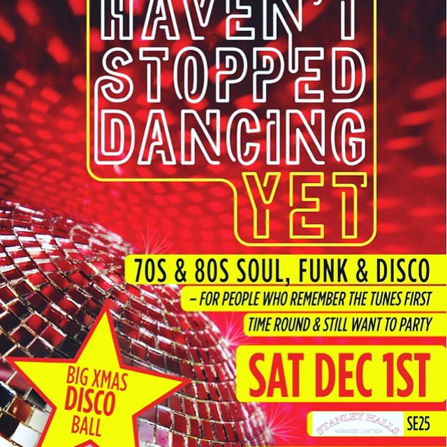 H_S_D_Y's tweet photo. Ticket warning!! There are only 30 tickets left for our Big Xmas Disco Ball this Sat @StanleyHalls so make it quick if you want to join us on the dance floor. Paper tickets - and very good coffee &amp; cake! - from @CoffeeCraftLDN or buy online. We can’t wait to party with you all! https://t.co/UfndfrQwGv