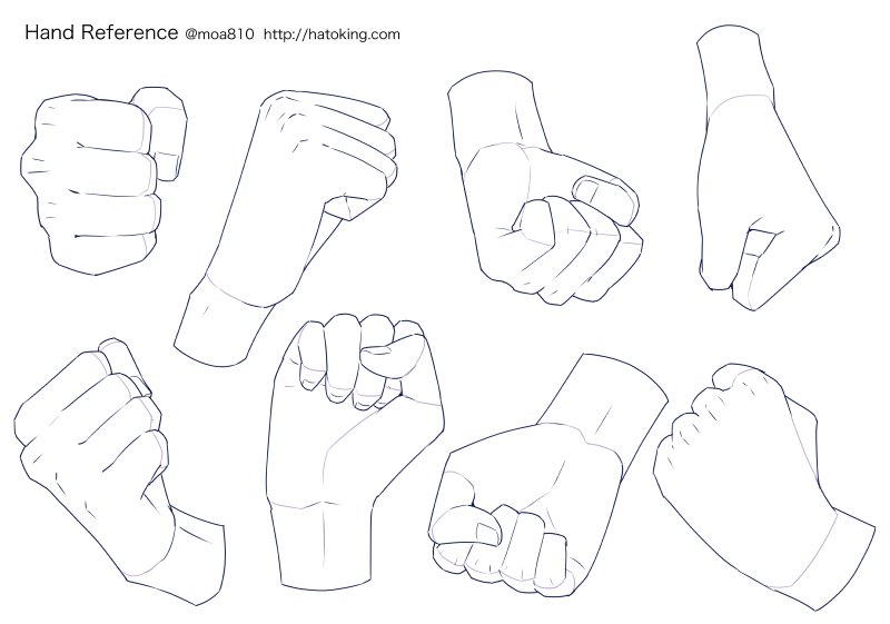 【お知らせ】トレスOKな手のイラスト資料集に「ペンを持つ（左手）」「握り拳2」を追加しました。  http://hatoking.com/journal/4352.html