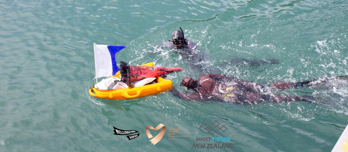 Another successful clean-up by the #ghostfishing crew and volunteers, this time at the beautiful <a href="/DaysBayDays/">DaysBay</a> in <a href="/EastbourneNz/">Eastbourne NZ</a>. Thankfully not too much junk to pick up but it was well worth it! Thanks to everyone involved!