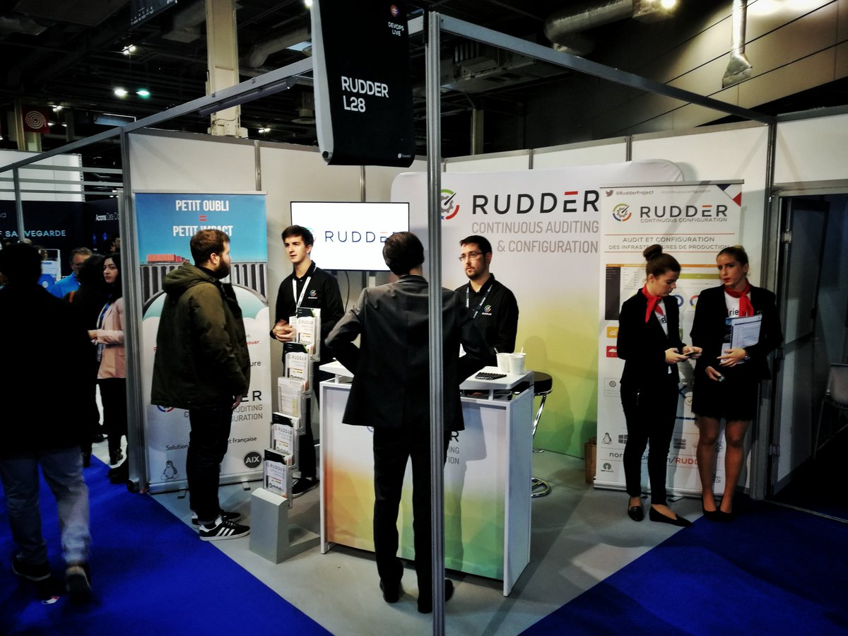 rudderio's tweet photo. Retrouvez #RUDDER aujourd'hui et demain sur Cloud Expo Europe 2018 à Porte de Versailles, stand L28 ! Venez découvrir le #ContinuousConfiguration, ou voir une démo de notre nouvelle version 5 ! #CEEParis #devops #automation #compliance https://t.co/EjoUCqwElq