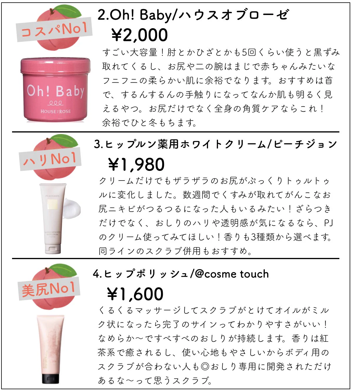 お尻ケアグッズを使って、とぅるんとぅるんのお尻を目指そう！