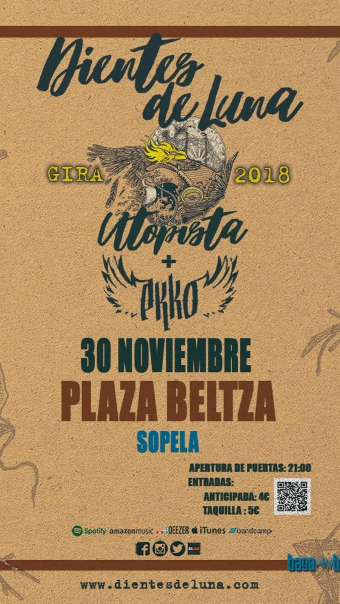 Oigan! Que este viernes 30 y el sabado 1 estamos por Euskadi! Que ganas de pillar la carretera y repartir un poco de rock'n'roll junto a <a href="/DientesdeLuna/">DIENTES de LUNA</a> y laukatu