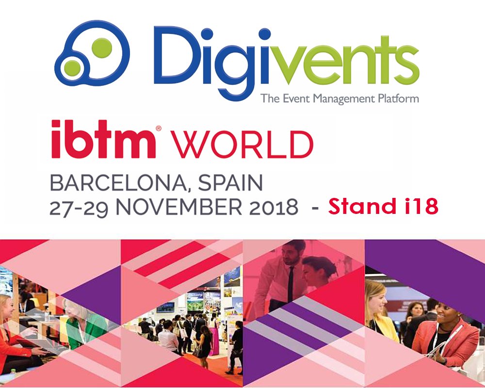 DigiventsES's tweet photo. Anímate y pasa a visitarnos en #ibtm2018, #Digivents te espera en el Stand i18 #TheEventManagementPlatform https://t.co/GiE4mRwktv