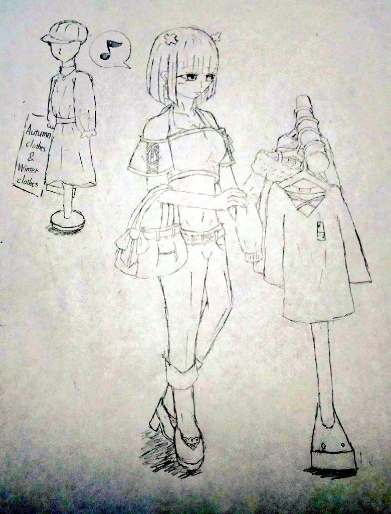 MAMI__fairymagi's tweet photo. ショッピング中のブランディッシュ描いてみました
#FAIRYTAIL https://t.co/fi8xZlAL4b