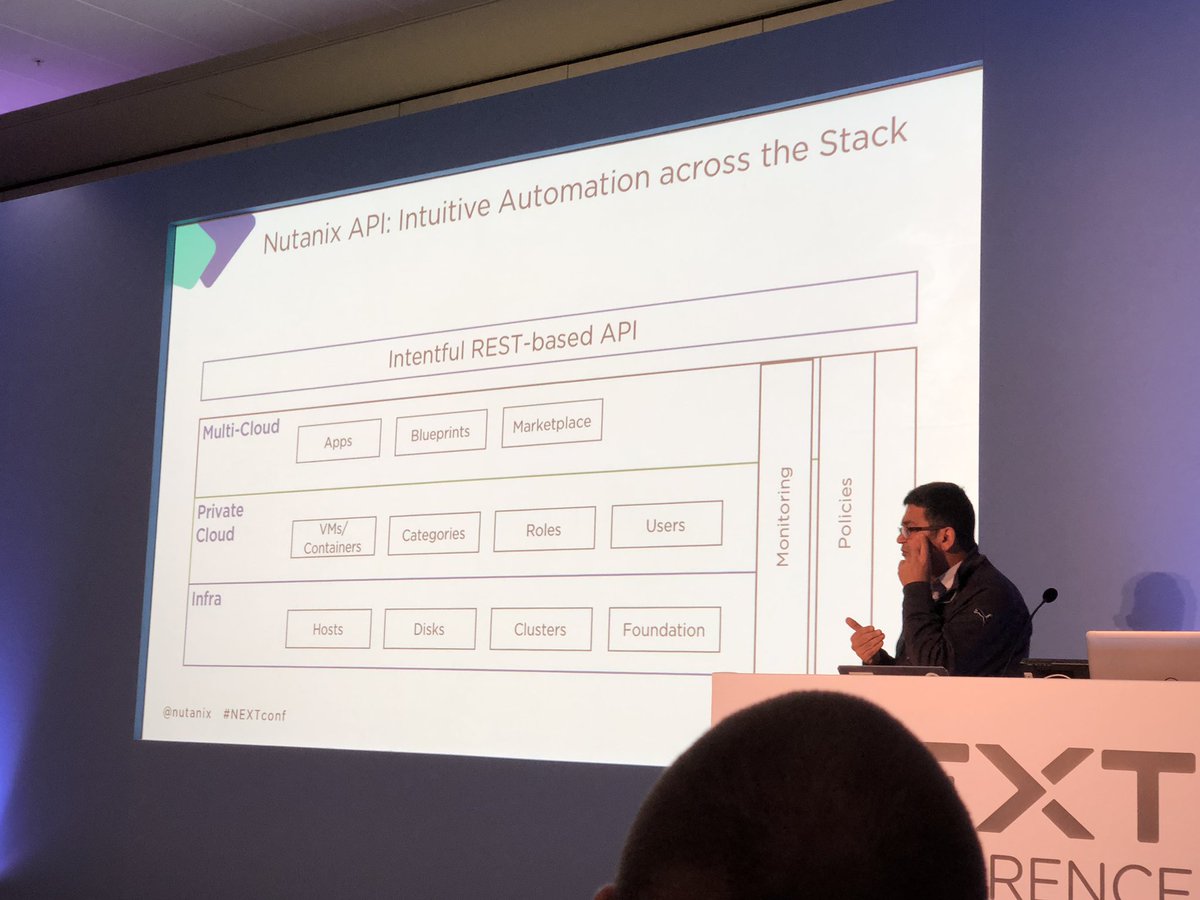 NickTruran_SA's tweet photo. Exciting opportunities for integration and orchestration leveraging Nutanix REST - bases API’s #NextConf https://t.co/ZSLZLWUrvq