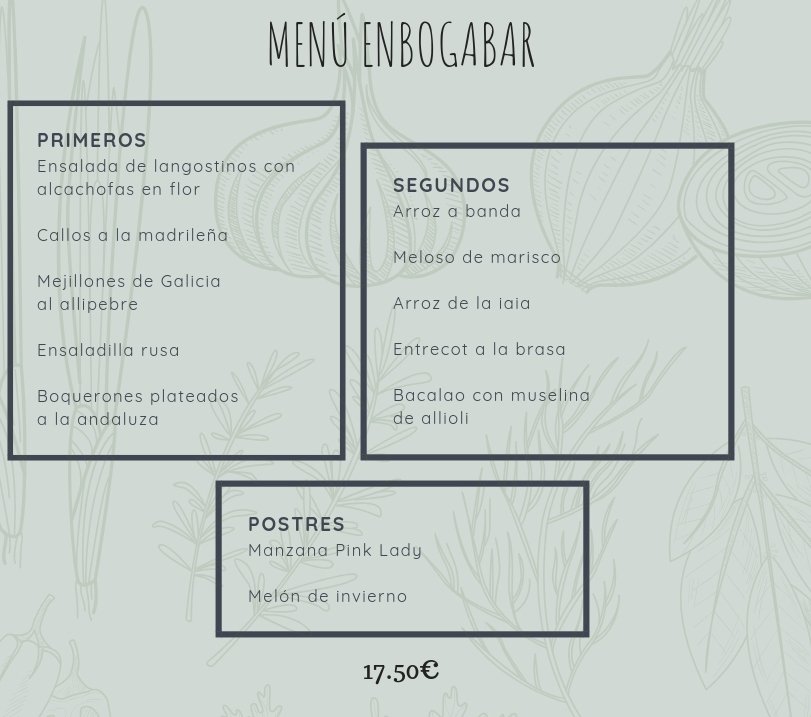✖️Menú del día ✖️ 🍴Un primero, un segundo y un postre a elegir 
👋🏼 ¡Os esperamos!

#Valencia #Felizmartes #brasserie #menudeldia #arroz #paella #tapas #pescados #valenciacity